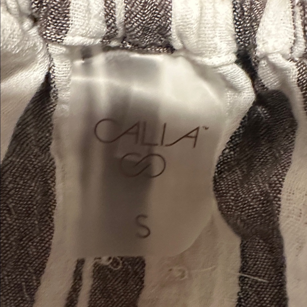 Calia Women's Stripe Split Neck Halter Mini Swim Cover Up Size Small - Picture 9 of 10